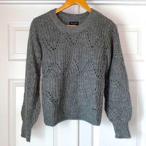 Abercrombie & Fitch Grey balloon sleeve Sweater